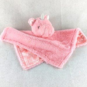 Parents Choice Pink Unicorn Lovey Security Blanket Soft Plush Stuffed Animal